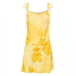 Yellow Floral Mini Dress